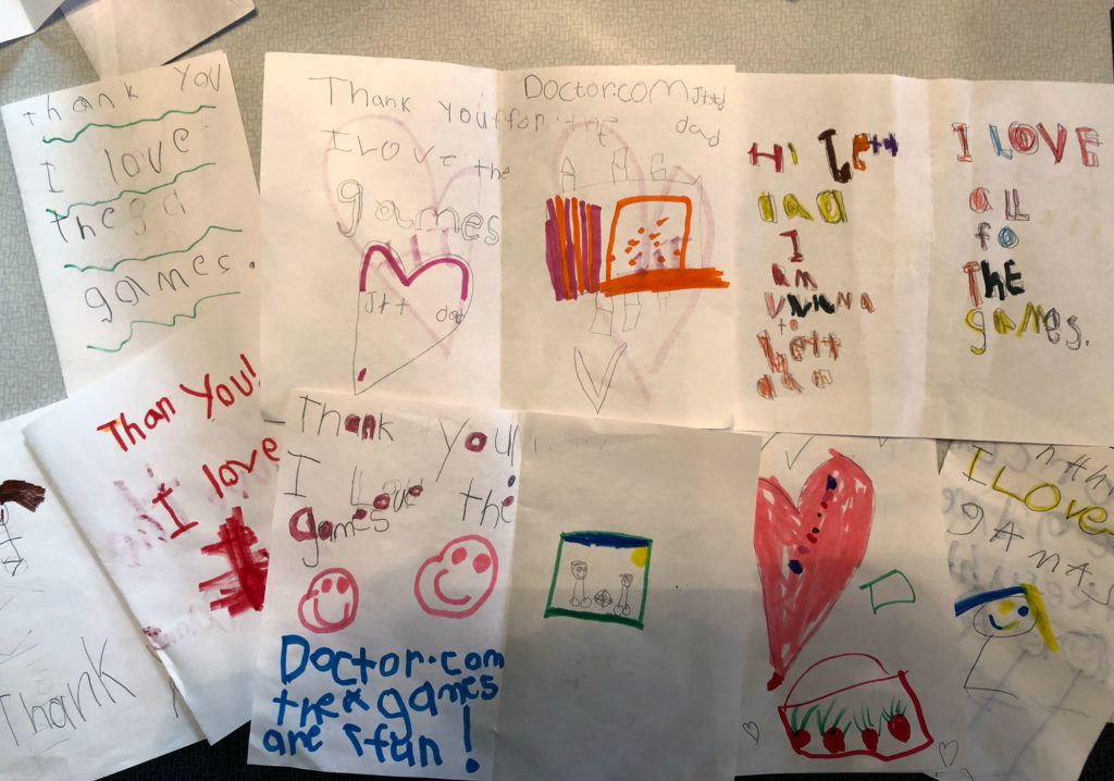 Thank-you notes from the children at Toomer Elementary School. 