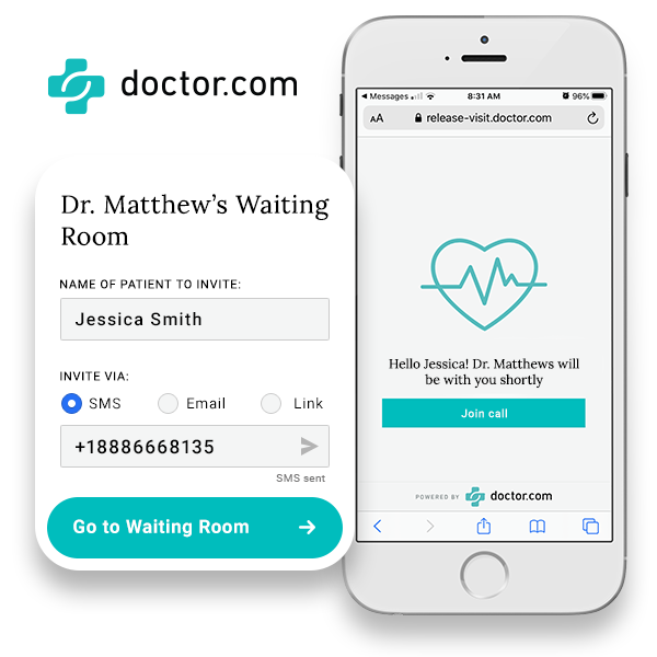 Doctor.com VirtualVisit virtual waiting room.